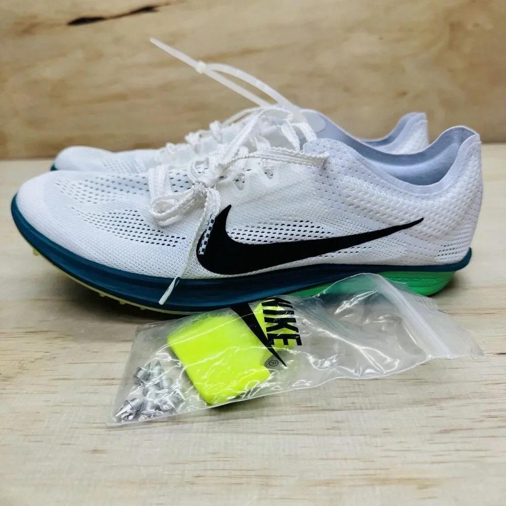 NEW Nike ZoomX Dragonfly 2 White Bright Spruce Black FD8413-102 Mens Sz 8.5